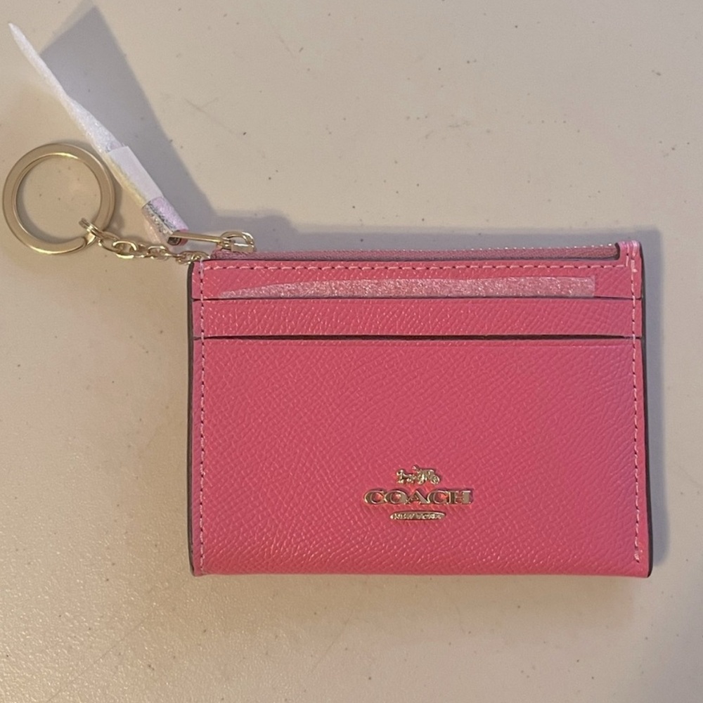 Coach Pink Key & Card Holder Accessory